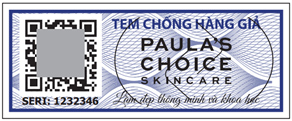 Tem chống hàng giả 1 tem paulachoi